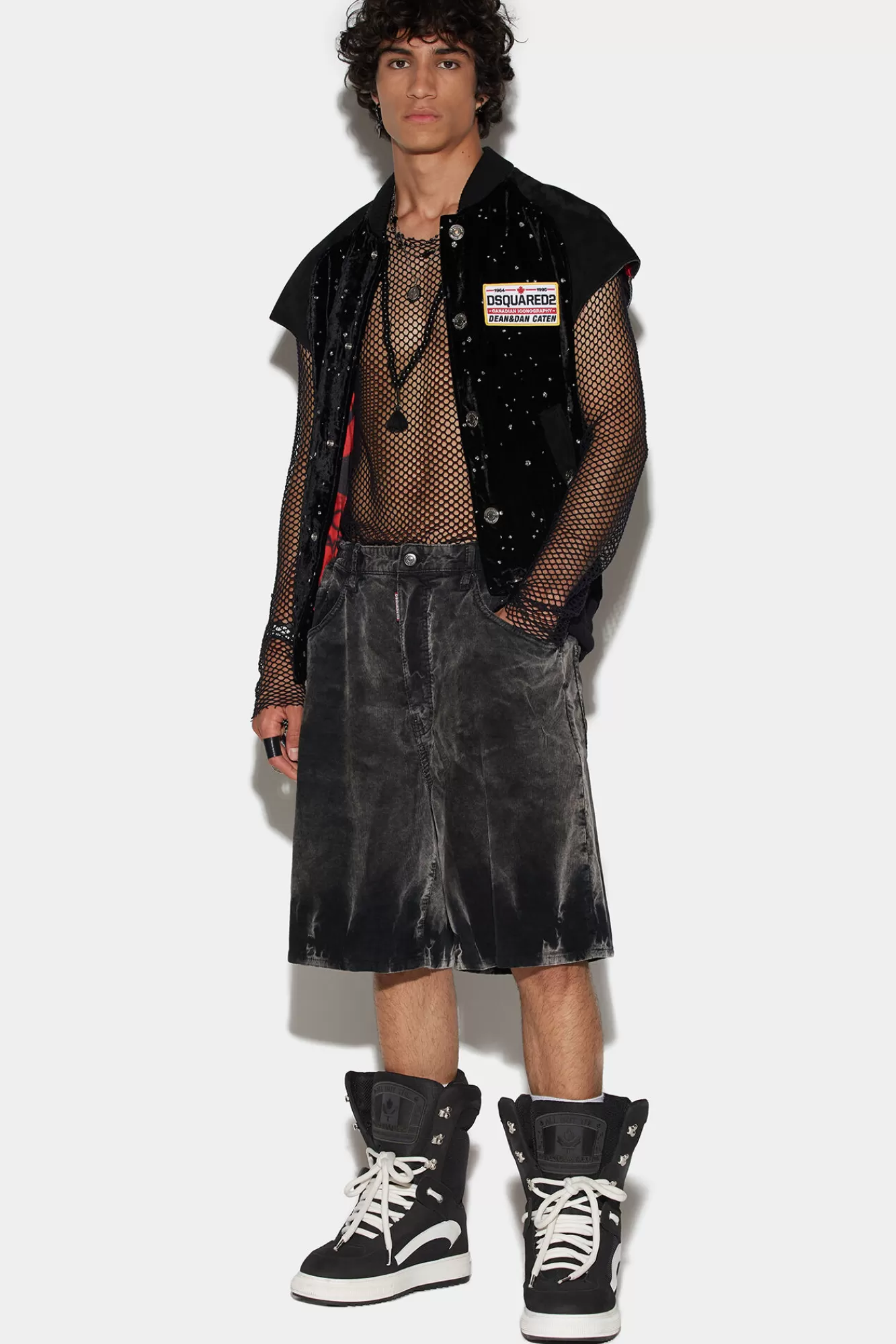 Dsquared2 Acid Cord Wash Surfer Denim Shorts&lt;Hombre Shorts