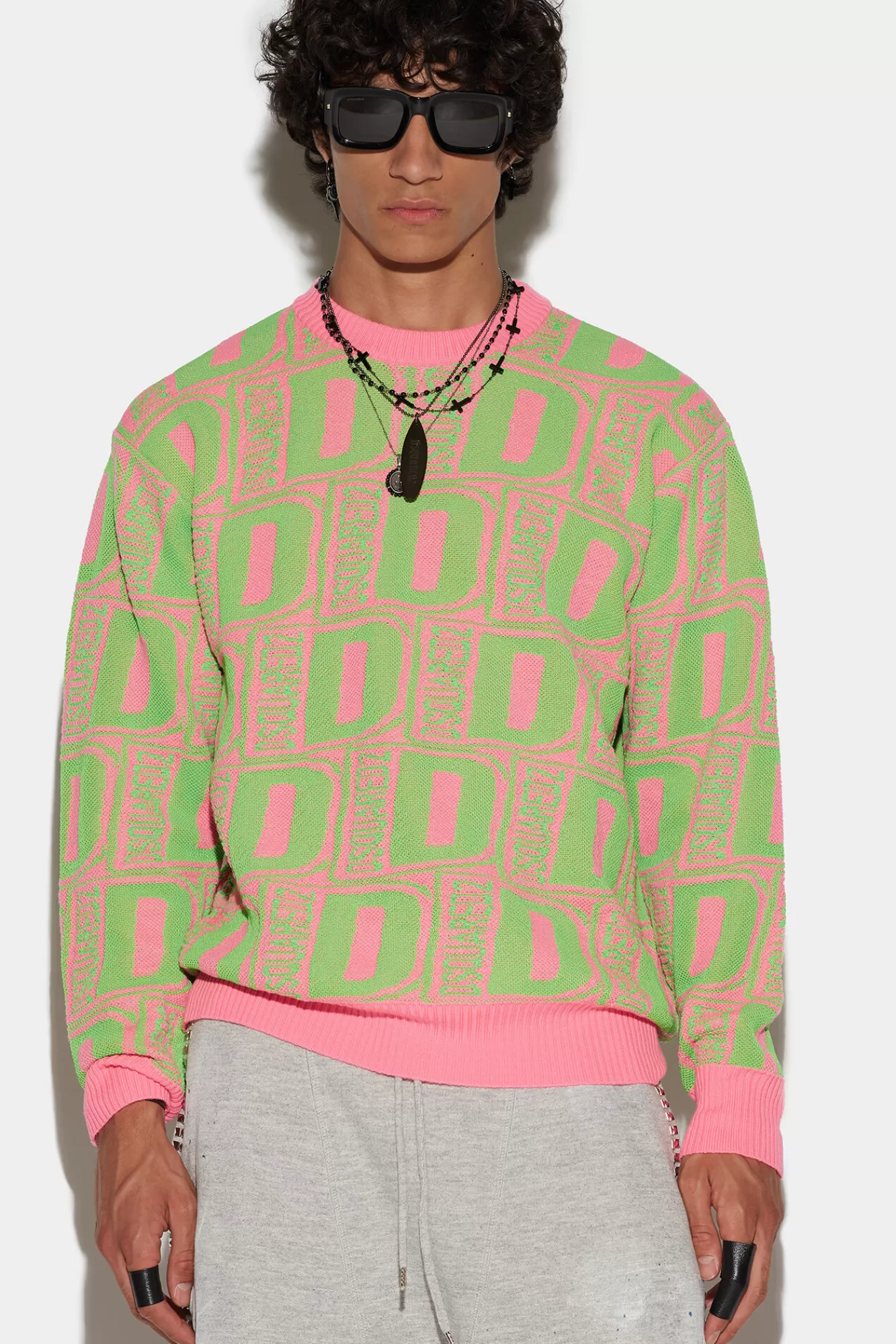 Dsquared2 Allover D2 Neon Knit<Hombre Punto