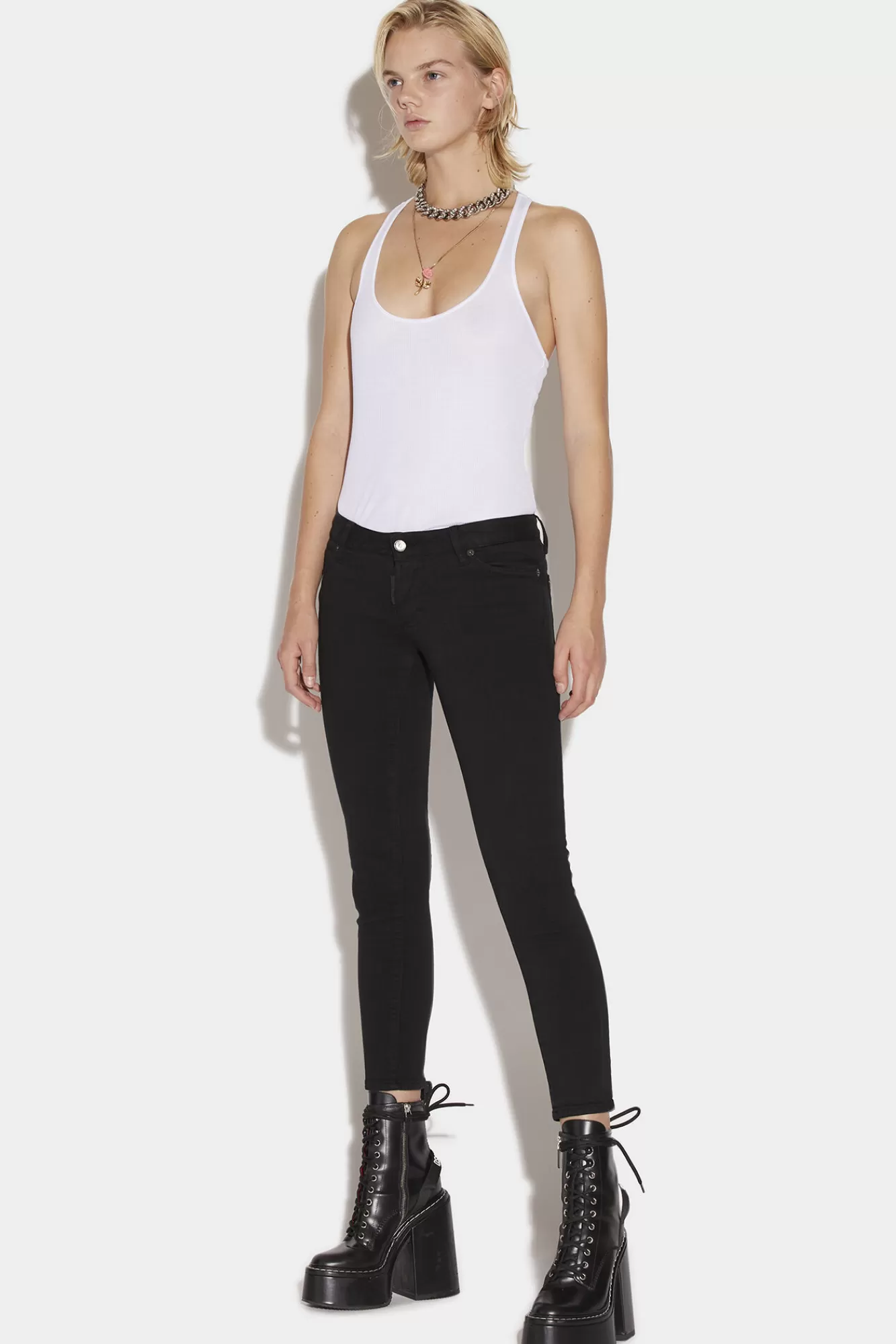 Dsquared2 Bull Rtd Super Stretch Jennifer Cropped Jeans<Mujer Jeans