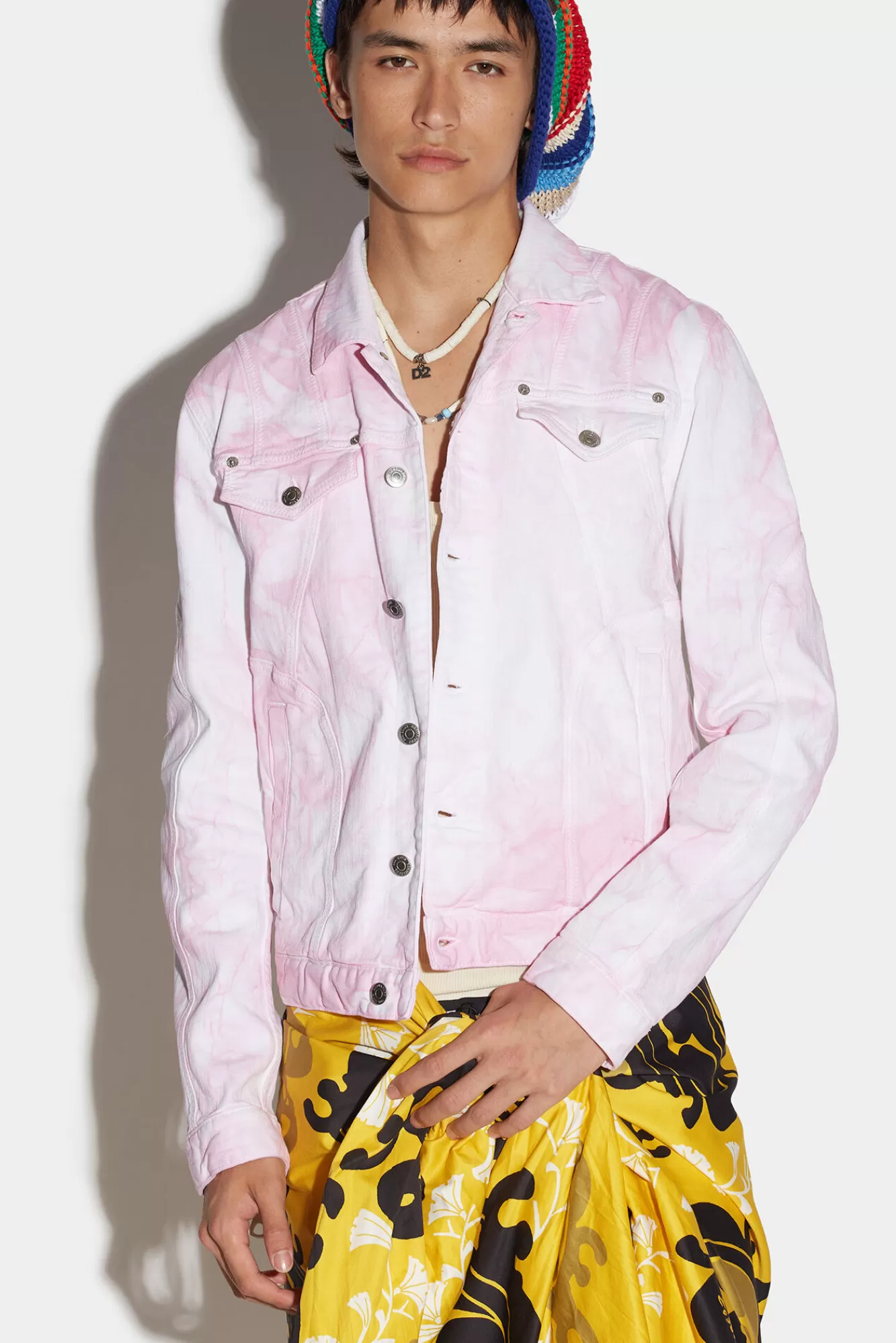 Dsquared2 Classic Tie & Die Jean Jacket<Hombre Abrigos & Prendas Exteriores