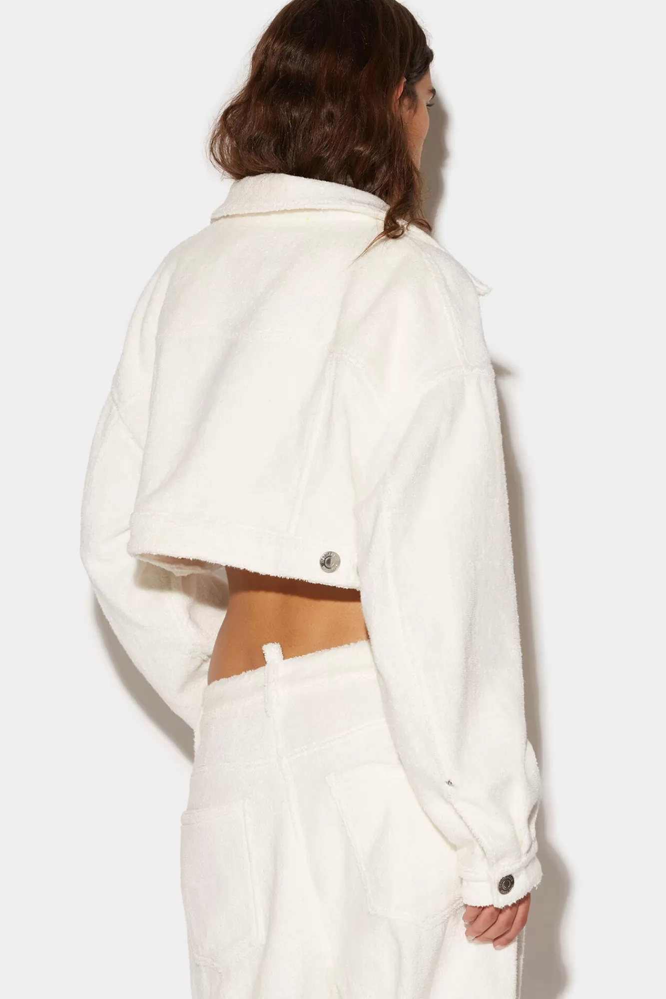 Dsquared2 Cropped Towel Jacket<Mujer Abrigos & Prendas Exteriores