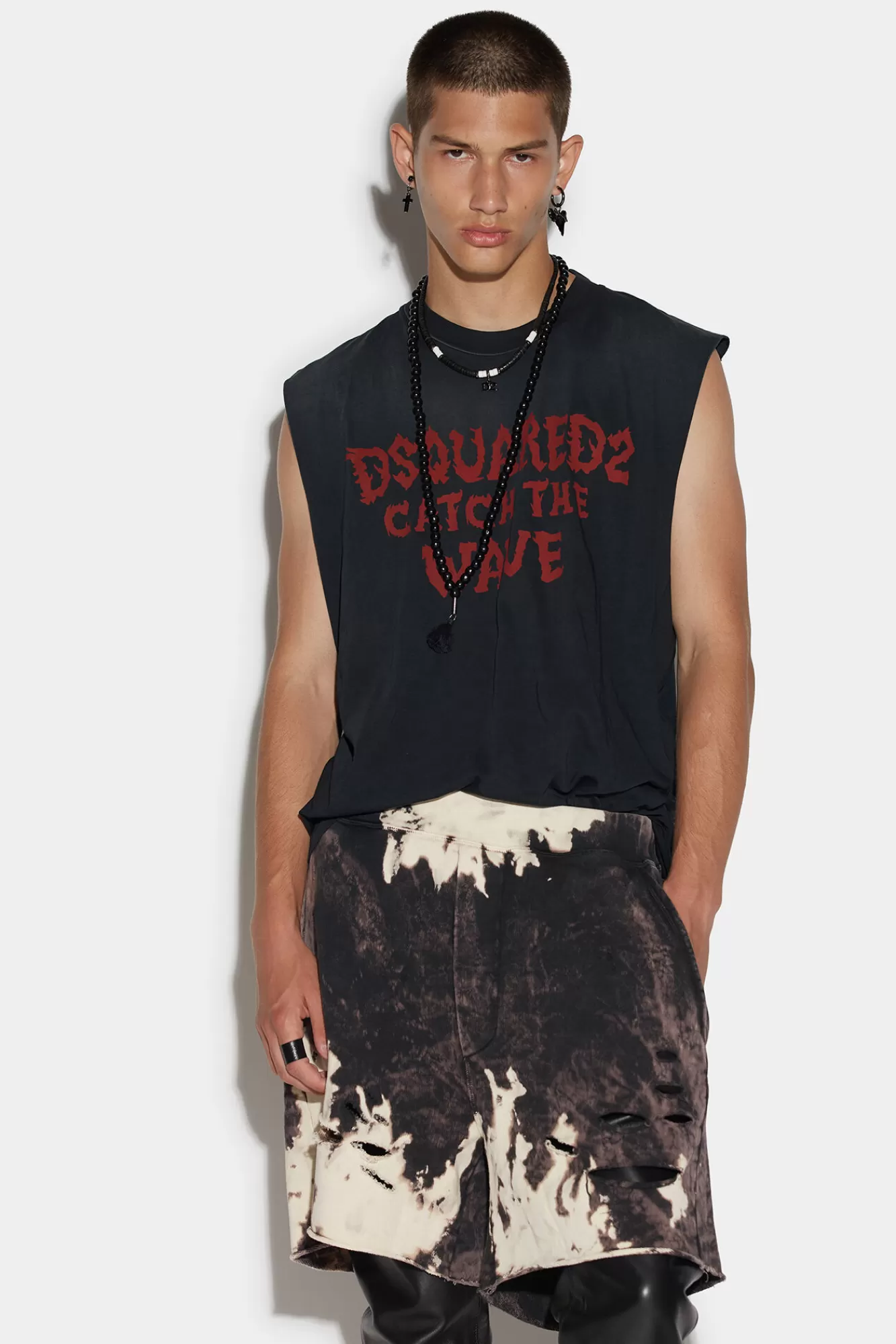 Dsquared2 D2 Catchthewave Iron Tank Top<Hombre Camisetas Y Tops