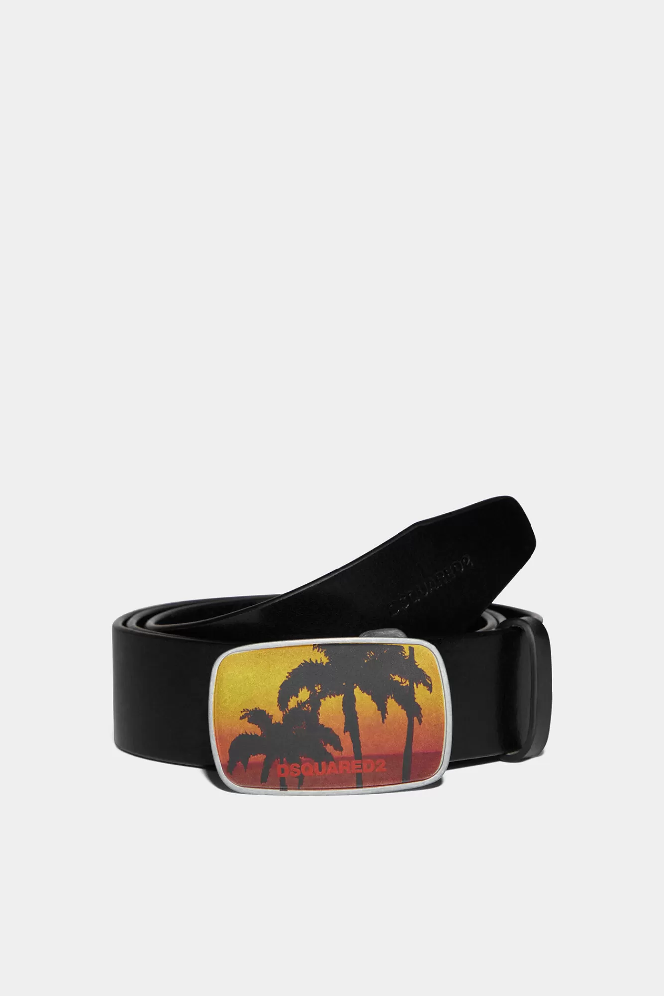 Dsquared2 D2 Palms Plaque Belt<Hombre Cinturones