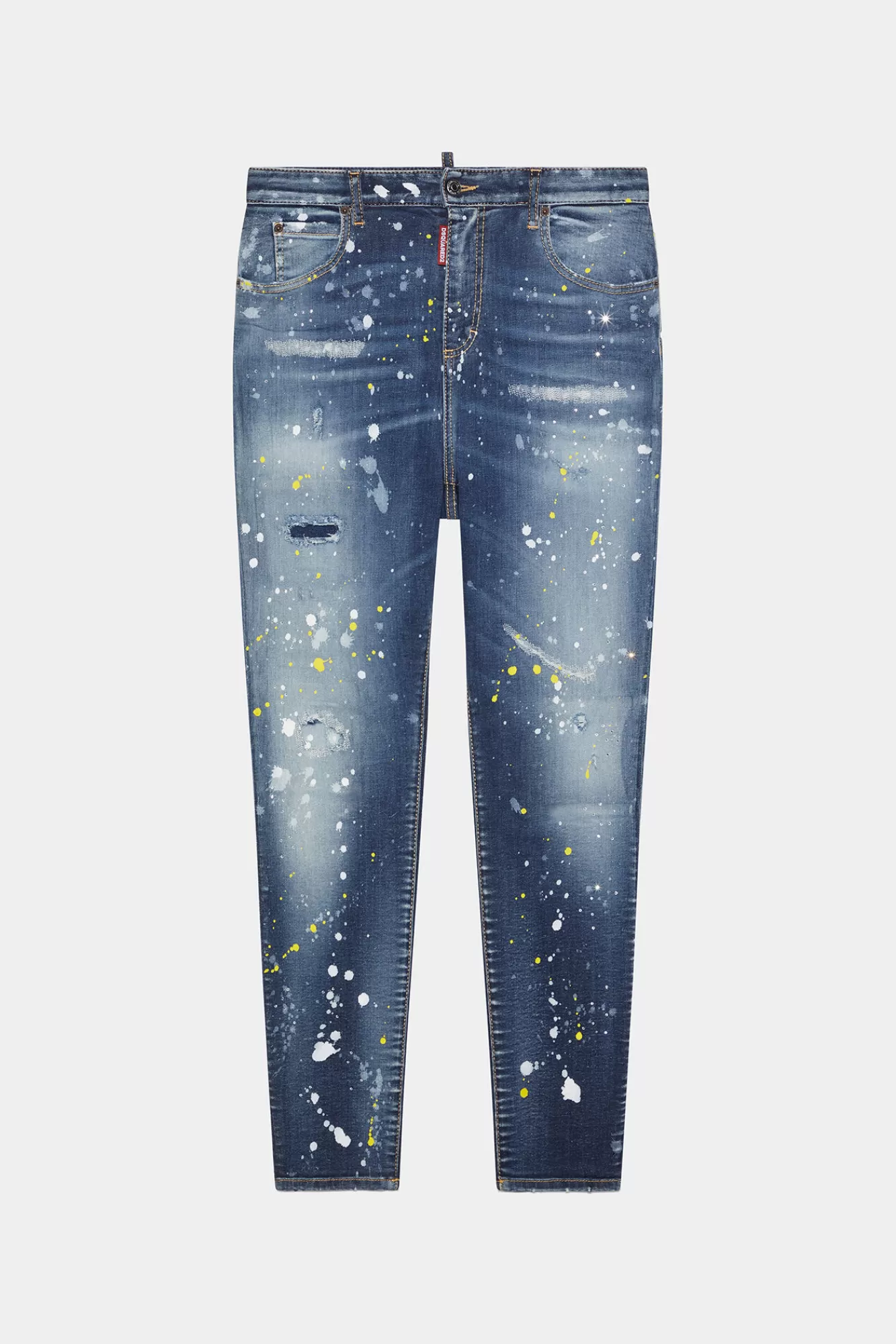 Dsquared2 Dark Crystal Wash High Waist Twiggy Jeans<Mujer Jeans