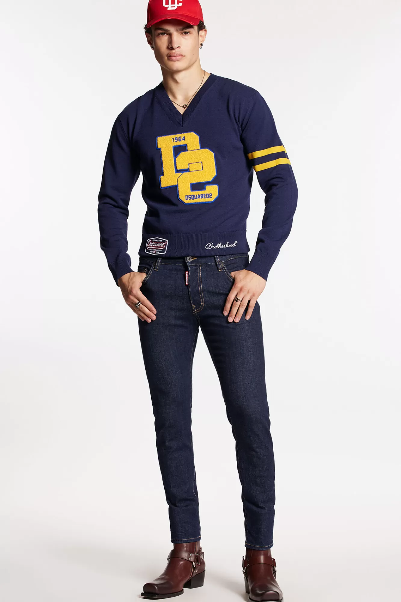 Dsquared2 Dark Rince Wash Skater Jeans<Hombre Jeans