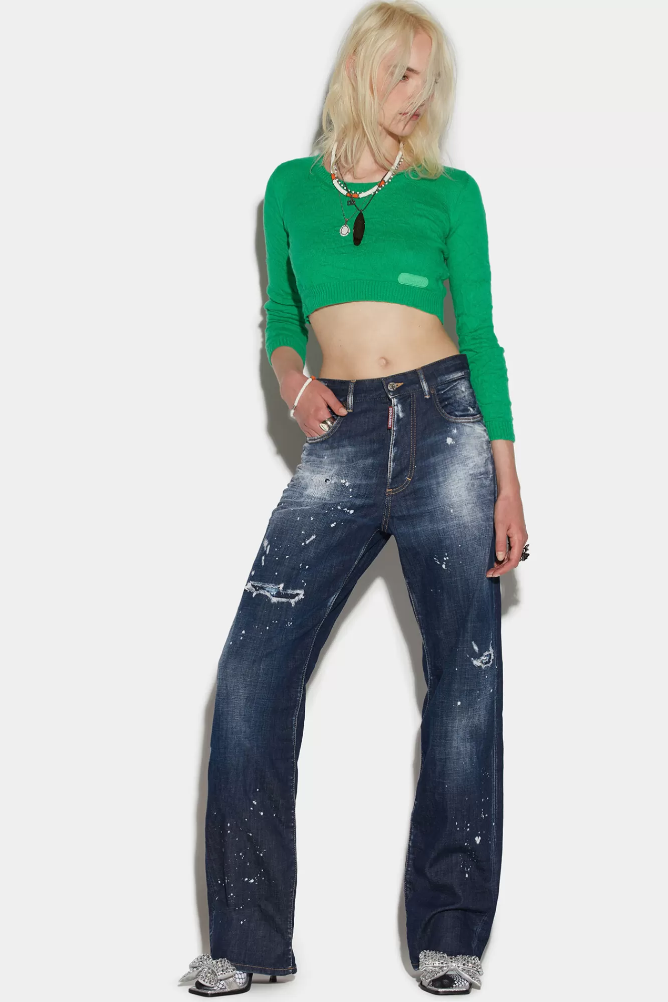Dsquared2 Dark Ripped Wash San Diego Jeans<Mujer Jeans