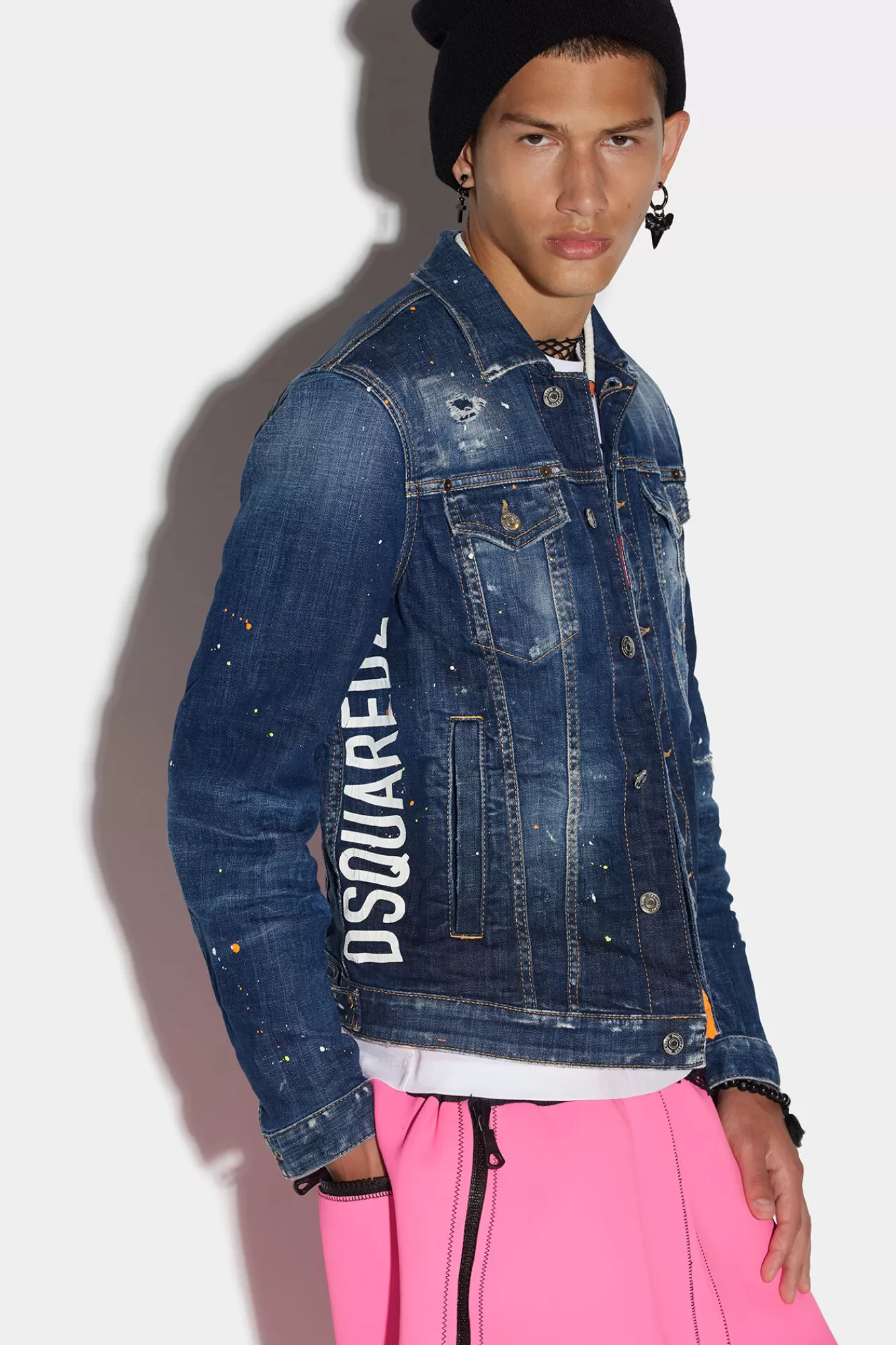 Dsquared2 Dark Techno Surf Wash Dan Jean Jacket<Hombre Abrigos & Prendas Exteriores