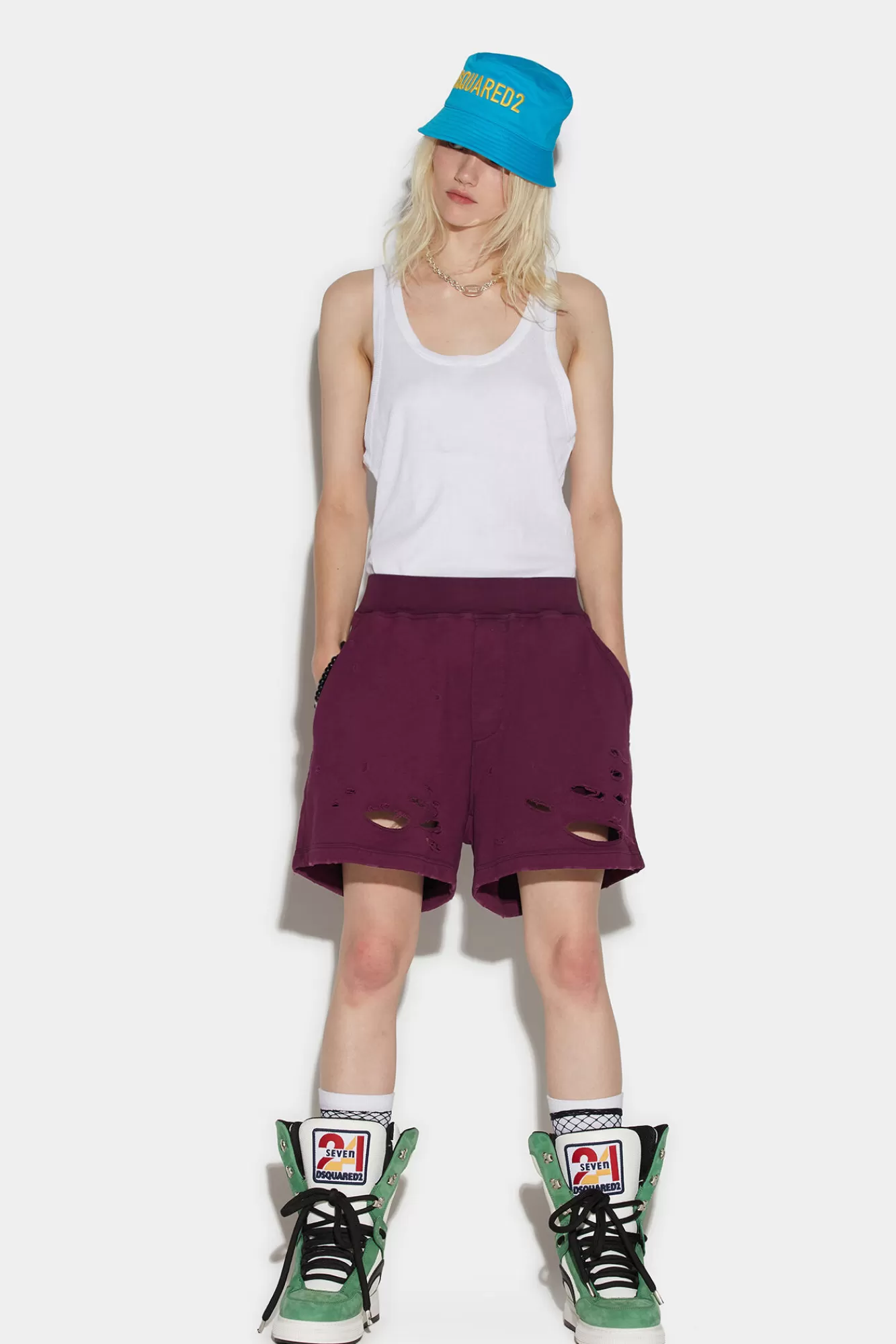 Dsquared2 Destroyed Arnold Shorts<Mujer Shorts