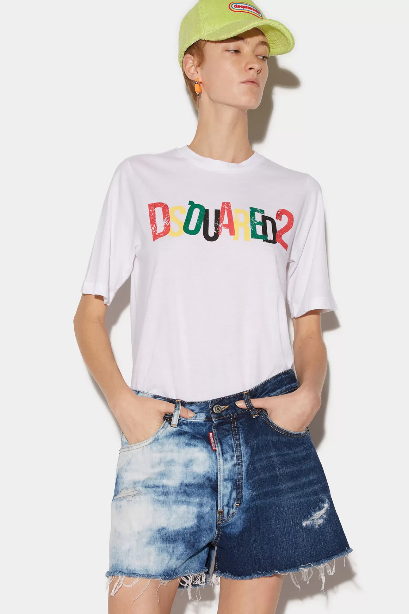 Dsquared2 Rainbow Easy T-Shirt<Mujer Camisetas Y Tops