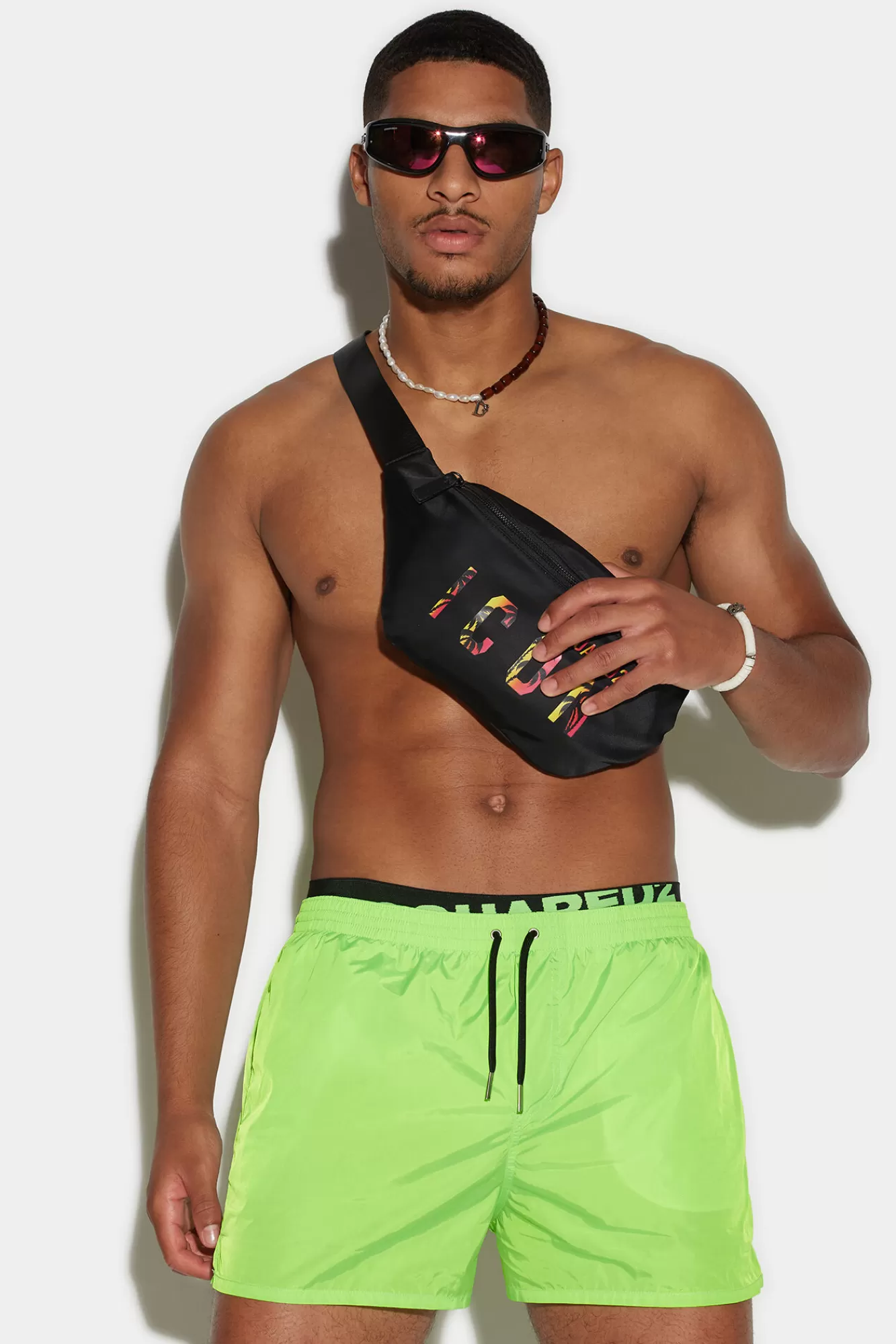 Dsquared2 Slanted Logo Boxer Midi<Hombre Ropa De Playa