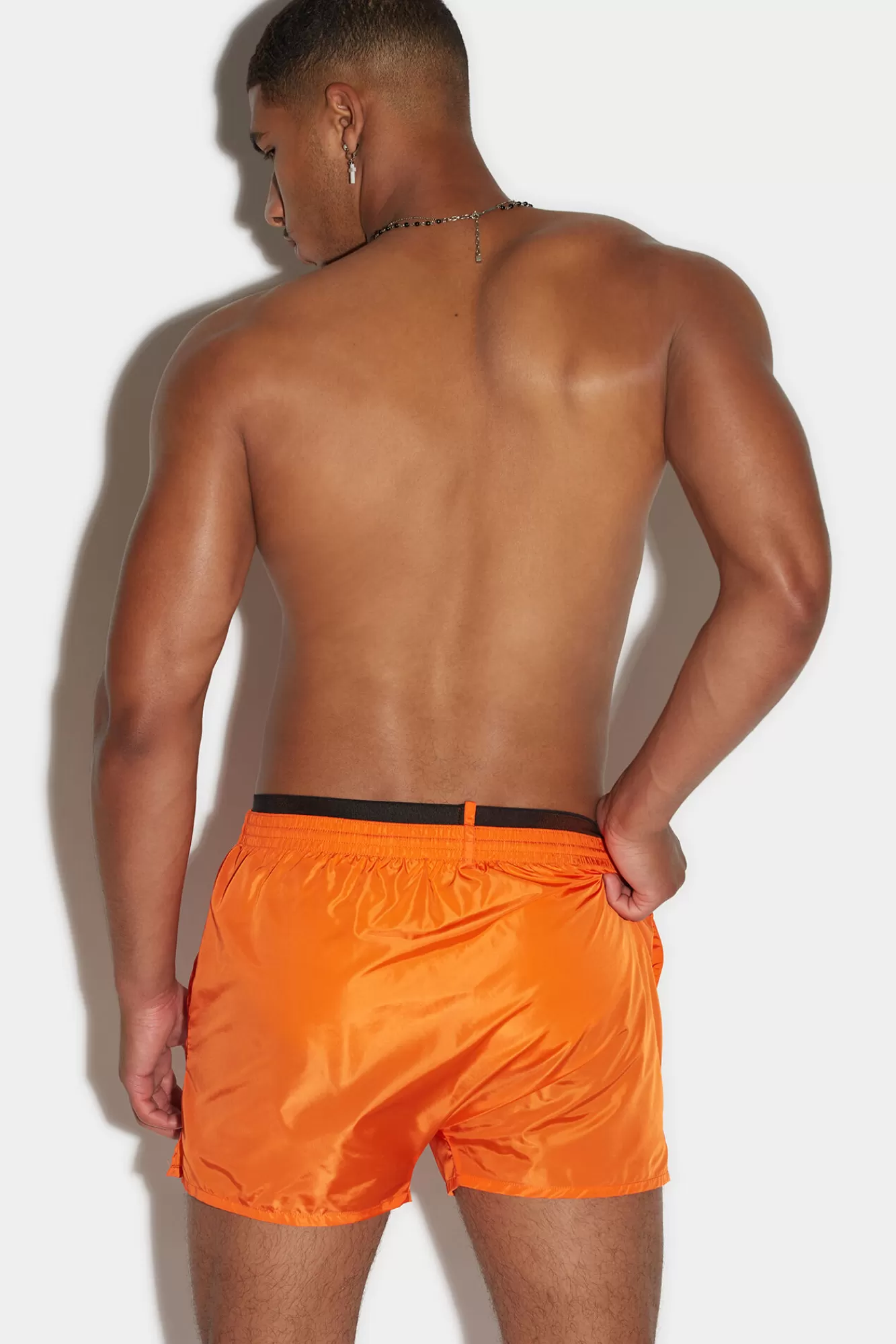 Dsquared2 Slanted Logo Boxer Midi<Hombre Ropa De Playa