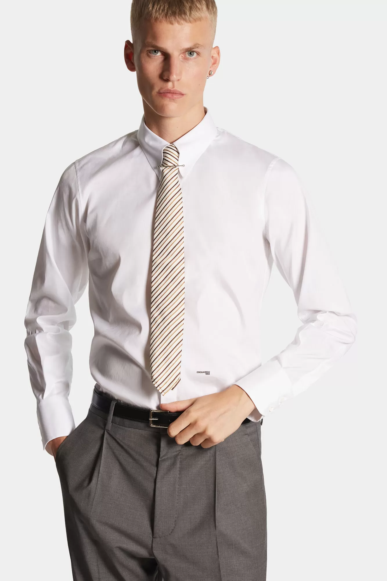 Dsquared2 Easy Slim Pin Collar Shirt<Hombre Camisas