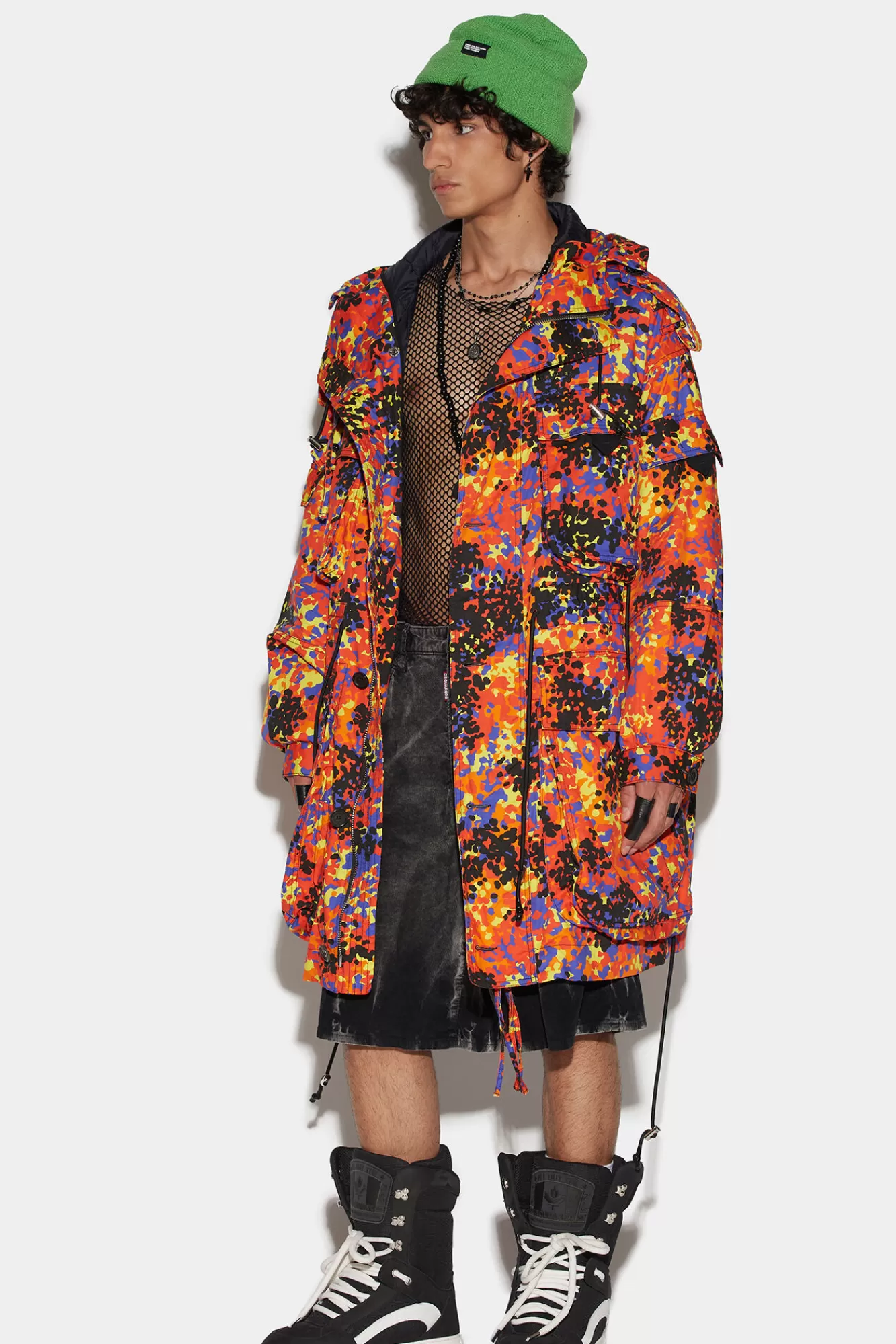 Dsquared2 Goth Camo Over Parka<Hombre Abrigos & Prendas Exteriores