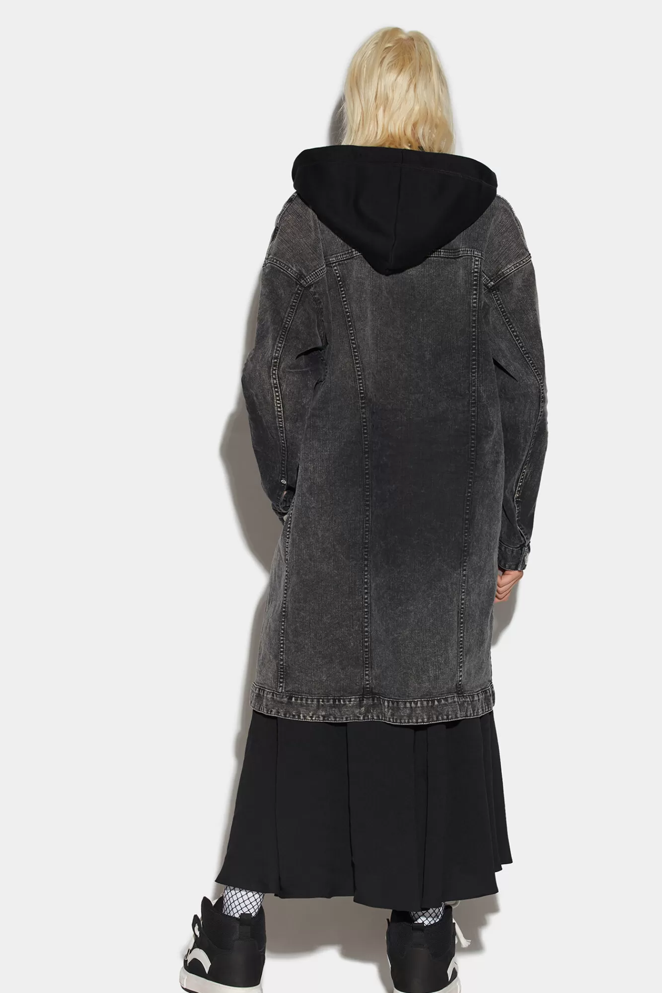 Dsquared2 Hooded Jean Coat<Mujer Abrigos & Prendas Exteriores
