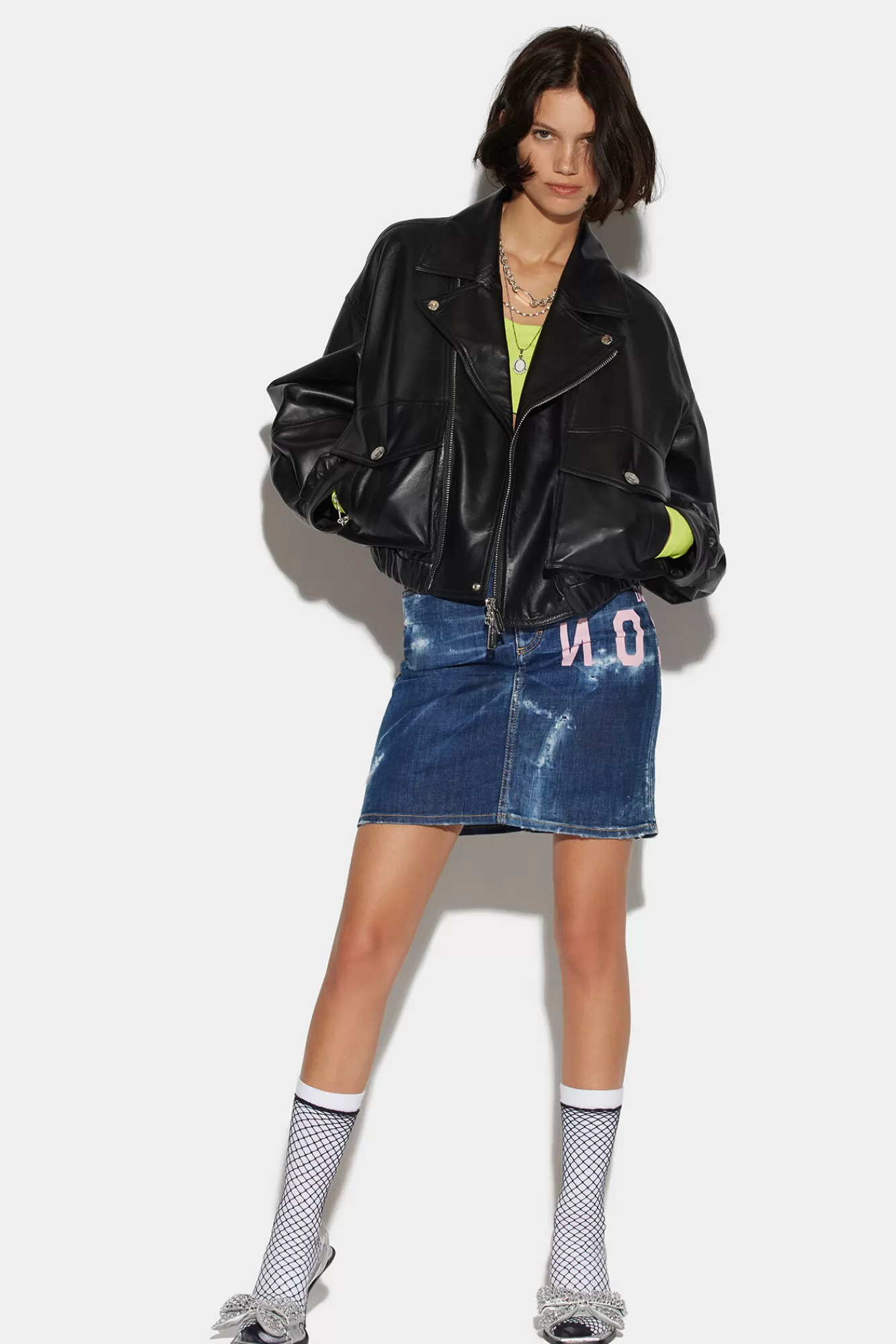 Dsquared2 Icon Cracked Skirt<Mujer Faldas