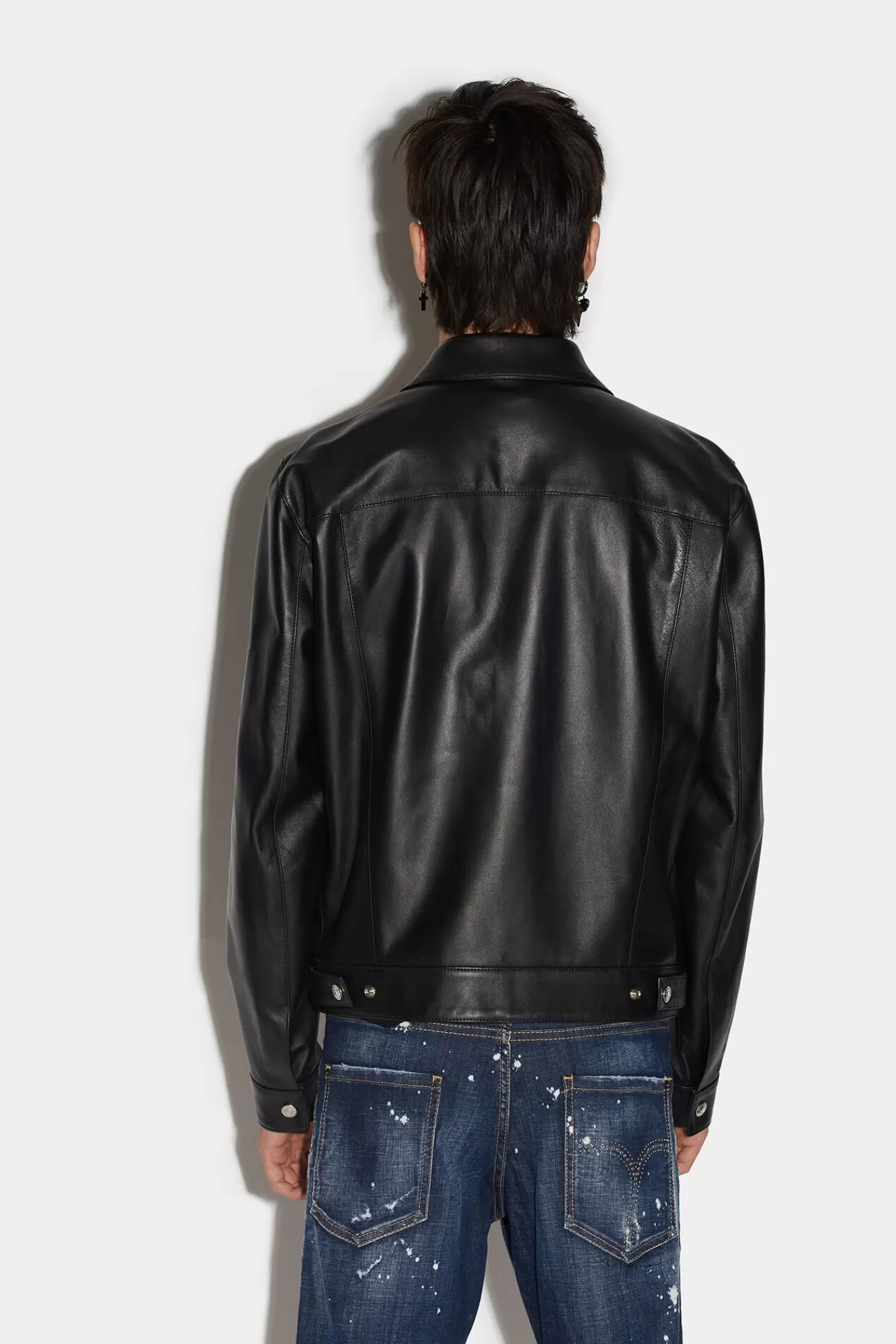 Dsquared2 Leather Dan Jean Jacket<Hombre Abrigos & Prendas Exteriores