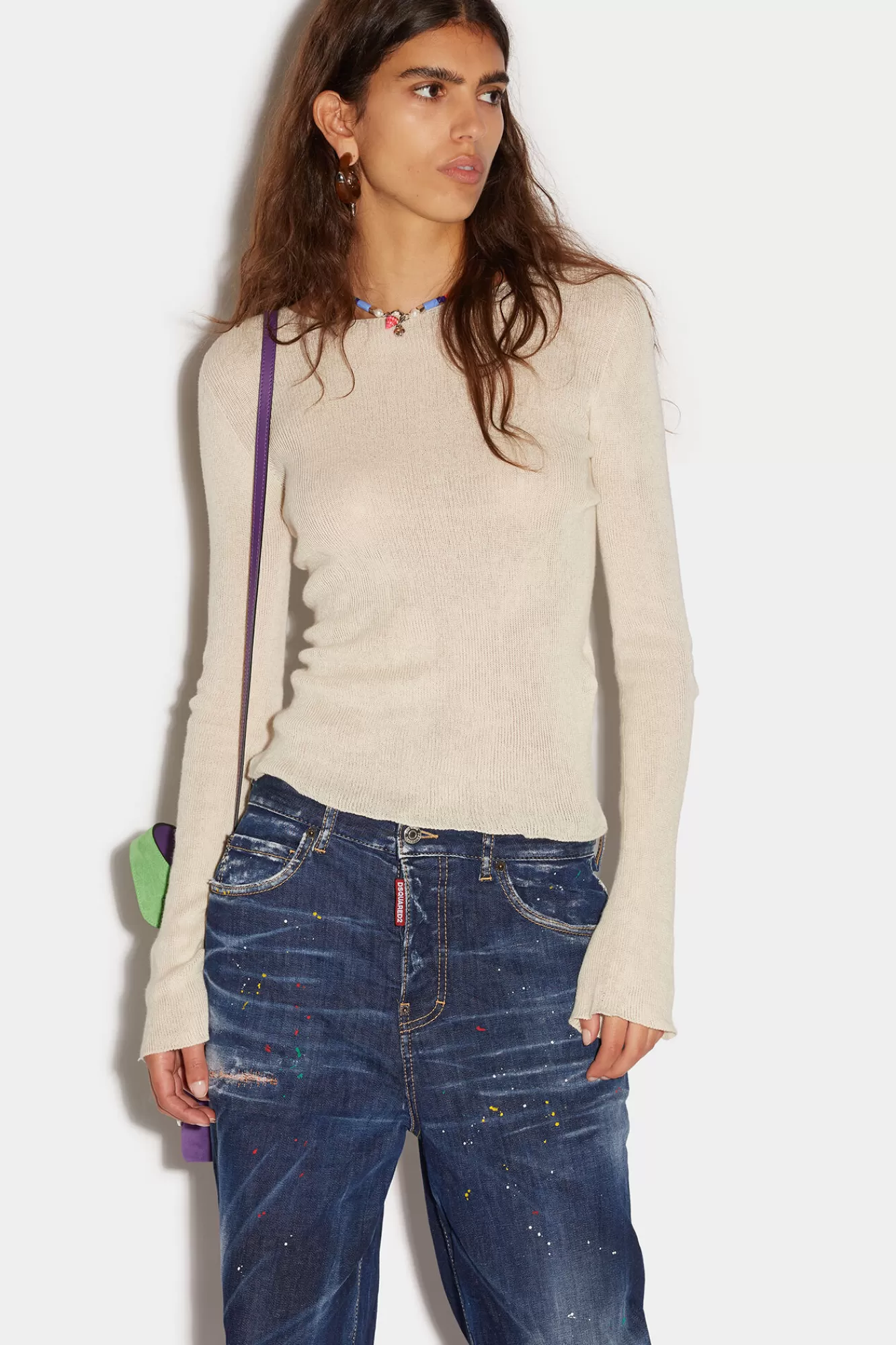 Dsquared2 Light Ribbed Knit Top<Mujer Camisetas Y Tops