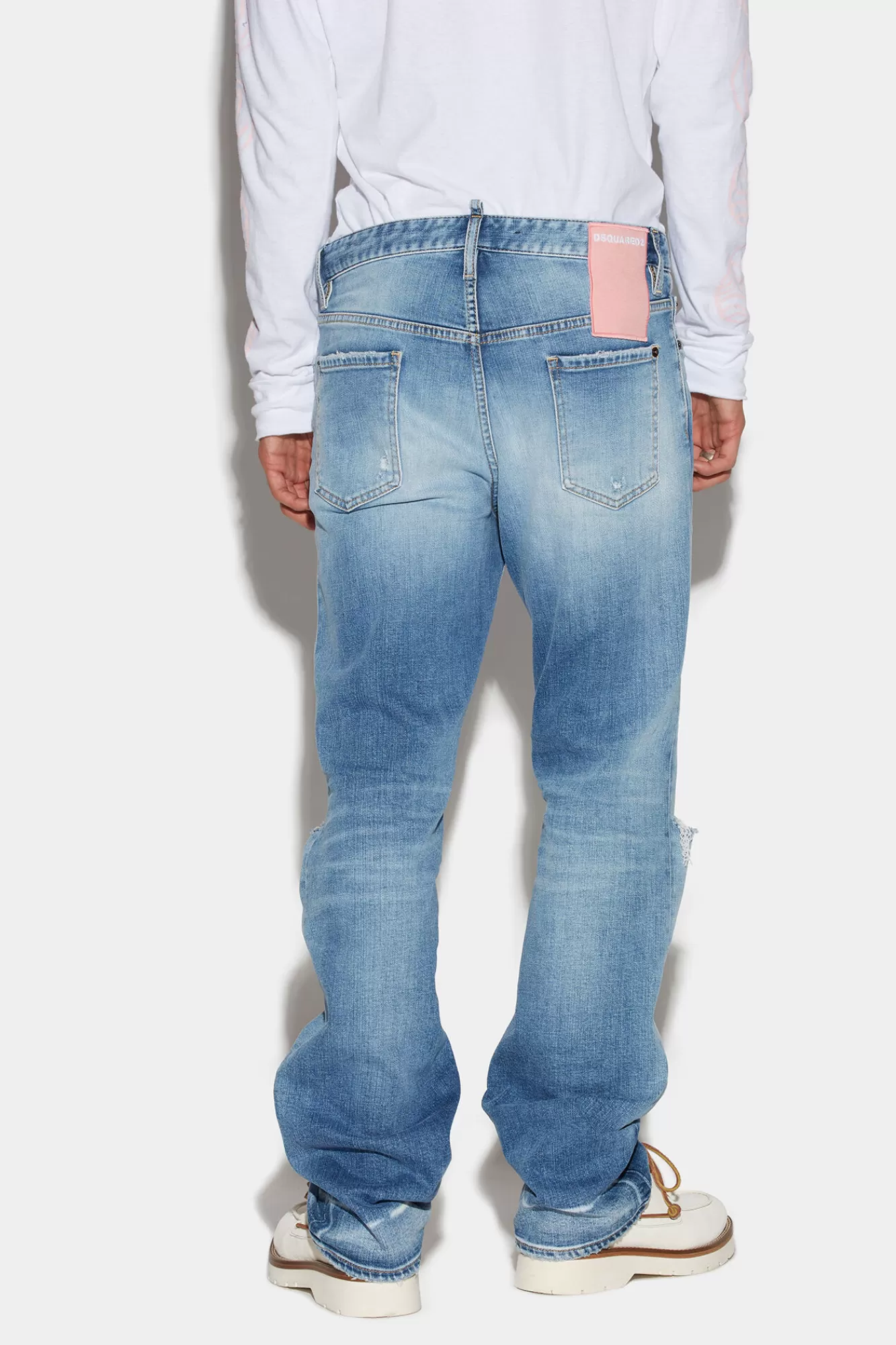 Dsquared2 Light Sunset Wash Roadie Jeans<Hombre Jeans