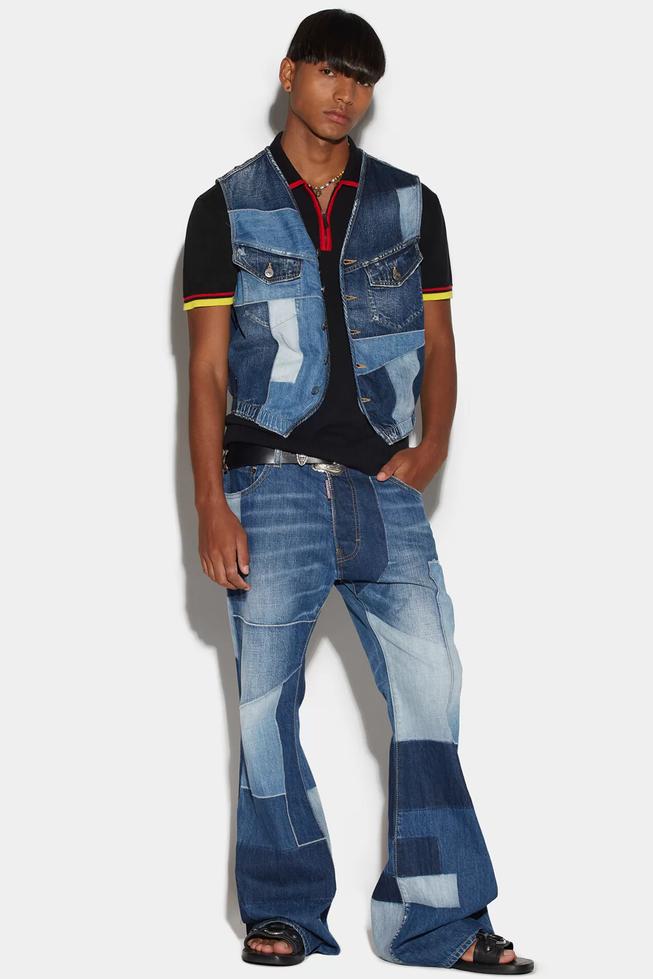 Dsquared2 Patchwork Wash Bob Jeans<Hombre Jeans