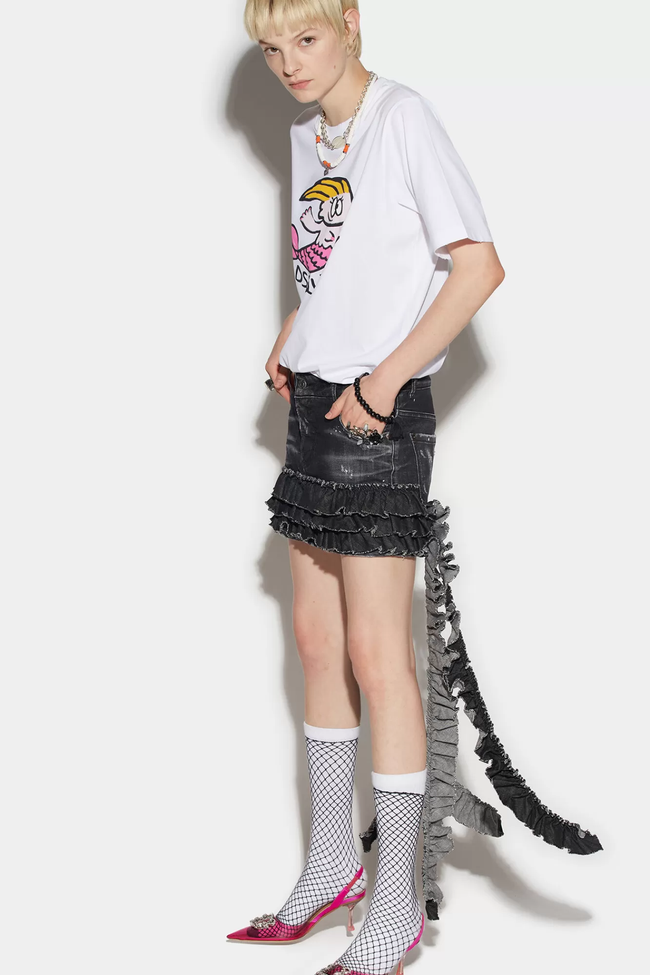 Dsquared2 Rouched Mini Skirt<Mujer Faldas