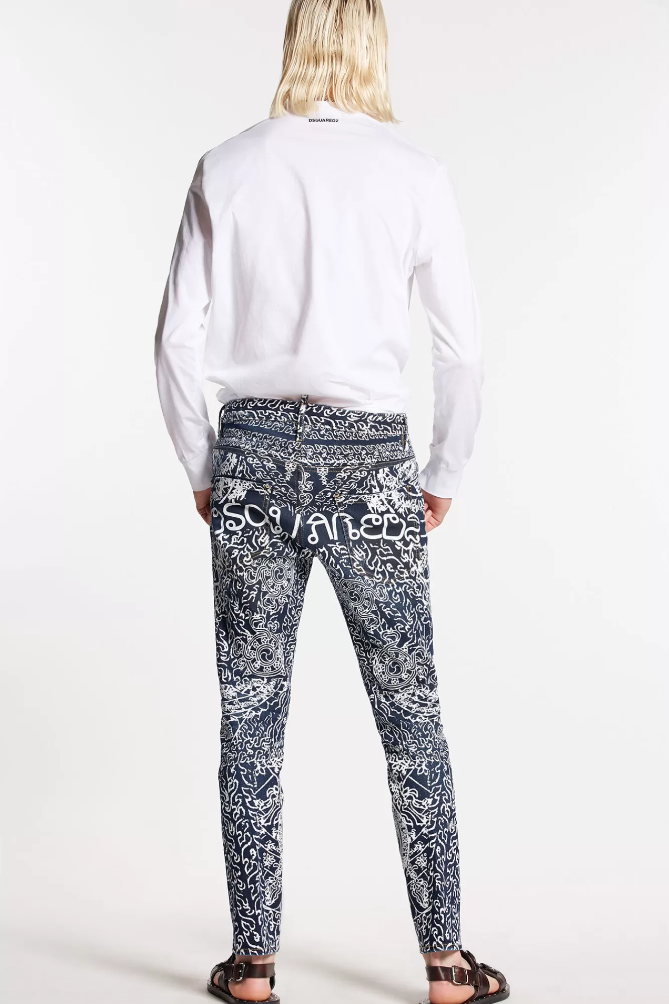 Dsquared2 Thai Print Wash Skater Jeans<Hombre Jeans