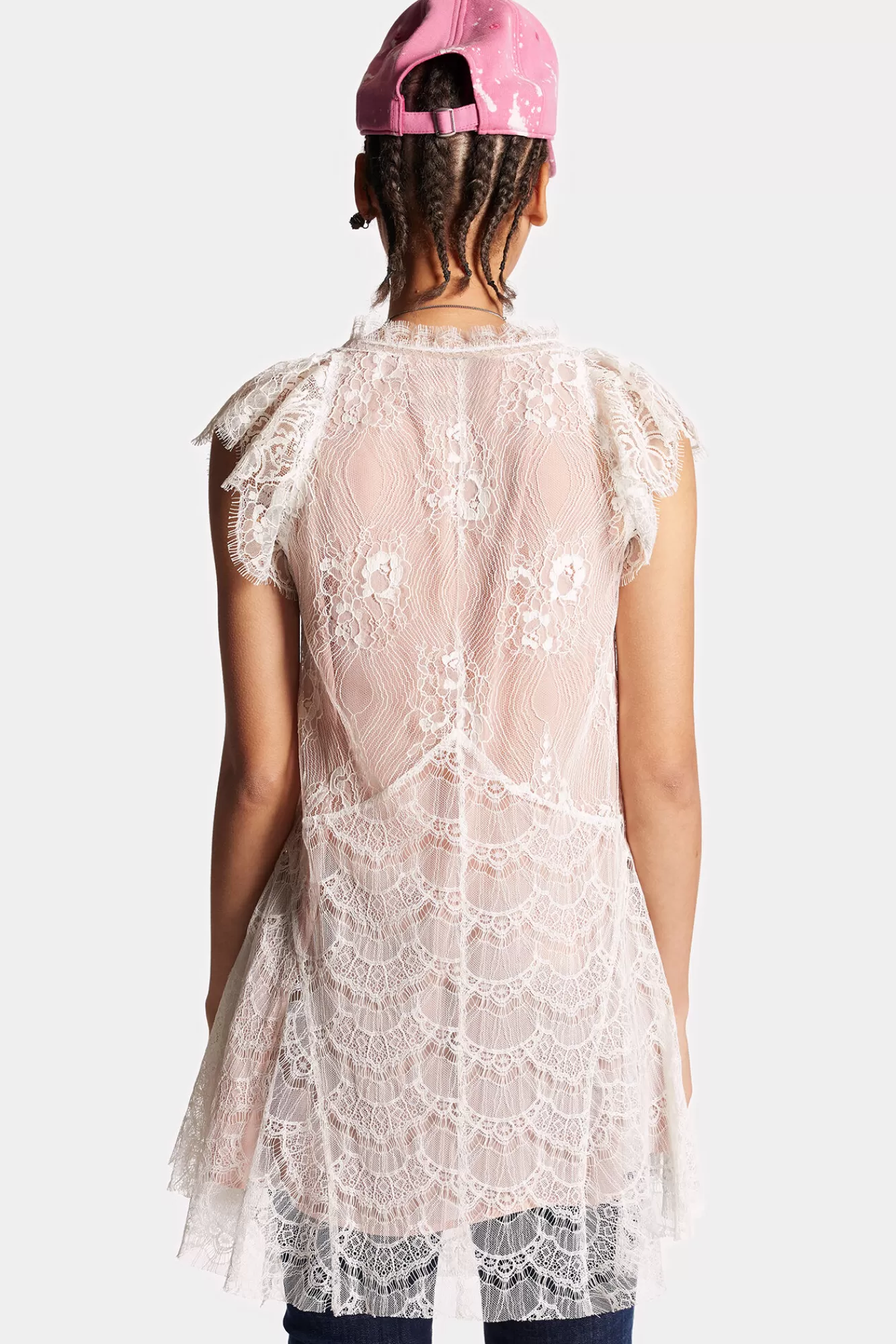 Dsquared2 V Neck Lace Top<Mujer Vestidos Y Monos